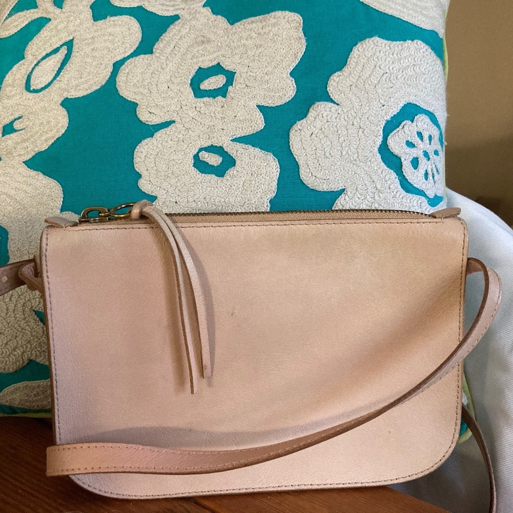 Madewell beige Simple leather crossbody purse